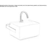 Rectangular ceramic washbasin for wall mounting Varshets