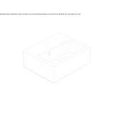 Rectangular Globothin® washbasin for wall mounting Hainfeld