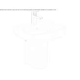 Ceramic washbasin for wall mounting Matignon