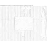 Rectangular wall washbasin in Carrara marble Berlicum