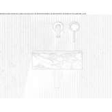 Rectangular wall washbasin made of Arabescato marble Maura