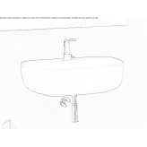 Ceramic washbasin for wall mounting Rutul