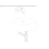 Rectangular ceramic hand washbasin with overflow Niksic
