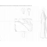 Rectangular wall washbasin made of Arabescato marble Berlicum
