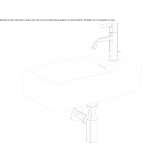 Rectangular ceramic hand washbasin with overflow Thalheim