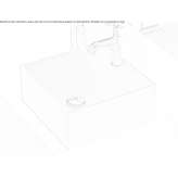 Cristalplant® square countertop washbasin Bressols