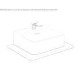 Rectangular ceramic countertop washbasin Niksic