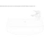 Rectangular ceramic hand washbasin with overflow Guerigny