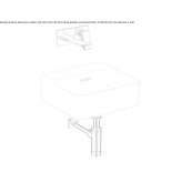 Rectangular ceramic hand washbasin with overflow Niksic