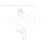 Rectangular single ceramic washbasin with overflow Guerigny