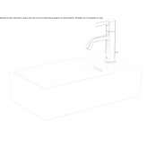 Ceramic countertop washbasin with overflow Thalheim