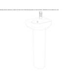 Rectangular ceramic countertop washbasin with overflow Dresher