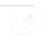 Rectangular ceramic countertop washbasin Marzan