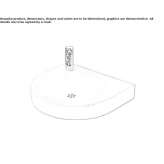 Umywalka ceramiczna dla osób niepełnosprawnych Claxton