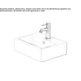 Rectangular ceramic washbasin Dorolt