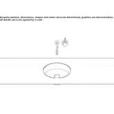 Concealed washbasin in glazed steel Palmas