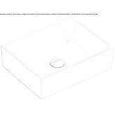 Rectangular ceramic countertop washbasin Plavni