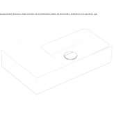 Rectangular ceramic washbasin Plavni