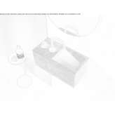 Rectangular washbasin mounted to the wall Silopi