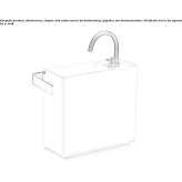 Rectangular ceramic washbasin for wall mounting Varshets