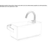 Rectangular ceramic washbasin for wall mounting Varshets