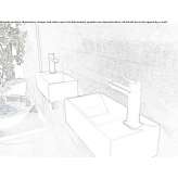 Wall-mounted washbasin made of Krion® Leumeah