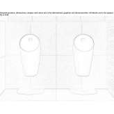 Suspended ceramic rear urinal inlet with closed cover Altilia