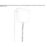 External ceramic toilet cistern Lugrin