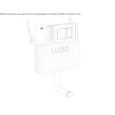 Hidden plastic toilet cistern with a flush button Havaleas