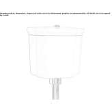 External ceramic toilet cistern Lugrin