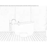 Free-standing, oval Korakril™ bathtub with seat Gualan