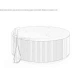 Round walnut bathtub with lighting Savoca
