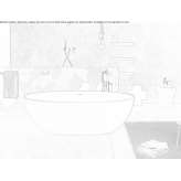 Pietraluce® freestanding oval bathtub Bergama