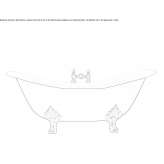 Free-standing oval bathtub on legs Huguley