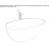 Oval ceramic bathtub Caleppio