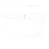 Wolnostojąca owalna wanna żeliwna Borth