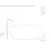 Freestanding oval bathtub made of composite material Ibdes