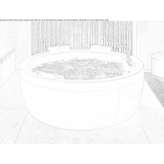 Freestanding round hot tub Evron