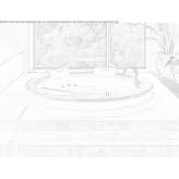 Round built-in bathtub with hydromassage Evron