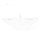 Oval walnut bathtub Uzein