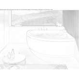 Corner whirlpool bathtub with chromotherapy Chucena