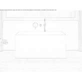 Freestanding square bathtub made of stone resin Dubiecko