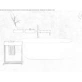 Korakril™ Blend Ice White freestanding oval bathtub Saonara