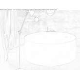 Freestanding round Corian® bathtub Saonara