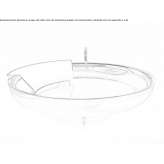 Freestanding round stainless steel bathtub Pirajui
