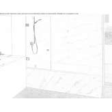 Built-in steel bathtub with shower Arsura
