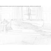 Freestanding oval marble bathtub Yarnton