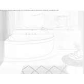Corner whirlpool bathtub with chromotherapy Chucena