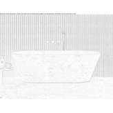Freestanding oval bathtub made of Crema Marfil marble Ivnya