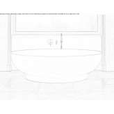 Freestanding round bathtub made of stone resin Murter